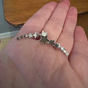 Sterling silver star creeper earrings
